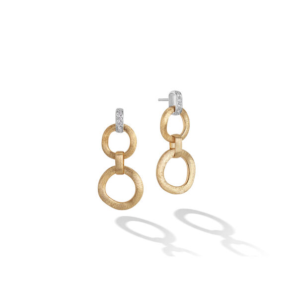 Jaipur Yellow Gold and Diamond Drop Earrings